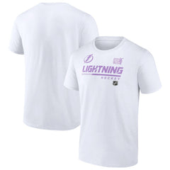 NHL White Tampa Bay Lightning NHL Hockey Fights Cancer T-Shirt