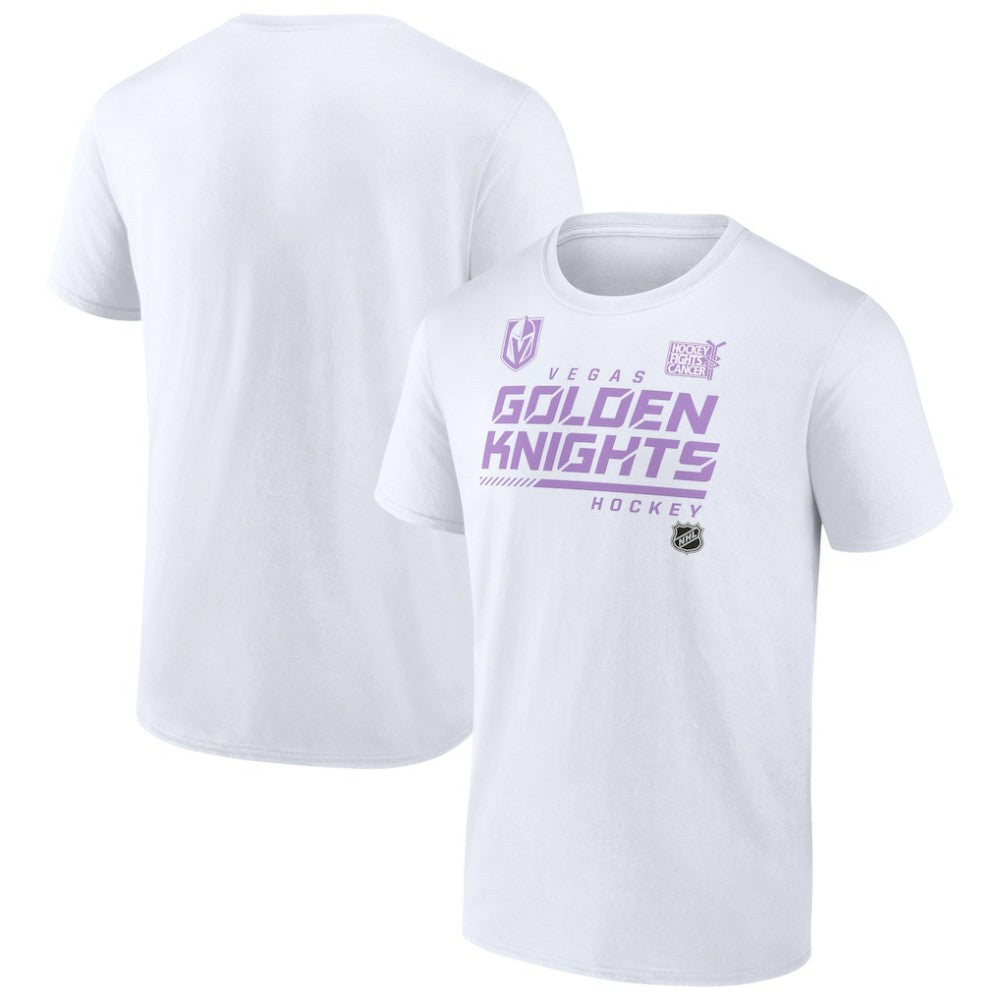 NHL White Vegas Golden Knights NHL Hockey Fights Cancer T-Shirt