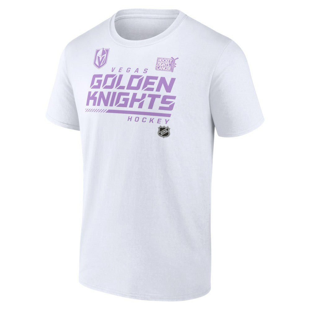 NHL White Vegas Golden Knights NHL Hockey Fights Cancer T-Shirt
