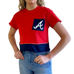 MLB Atlanta Braves Refried Apparel Women's Cropped T-Shirt