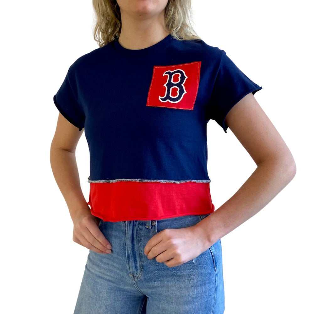 MLB Boston Red Sox Refried Apparel Women's Cropped T-Shirt