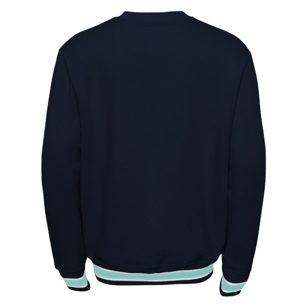 NHL Deep Sea Blue Seattle Kraken Youth Classic Blueliner Pullover Sweatshirt