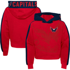 NHL Red Washington Capitals Girls Youth Record Setter Pullover Hoodie
