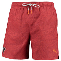 Naples Layered Leaves Swim Trunks - Atlanta Falcons