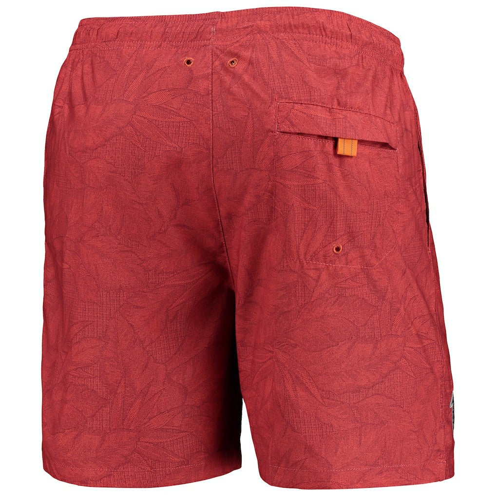 Naples Layered Leaves Swim Trunks - Atlanta Falcons