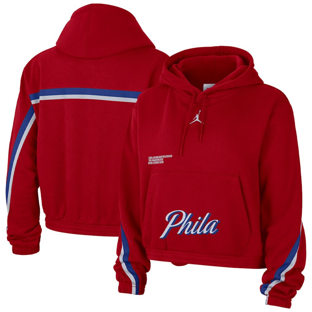 NBA Philadelphia 76ers Jordan Brand Women's Courtside Statement Edition Pullover Hoodie