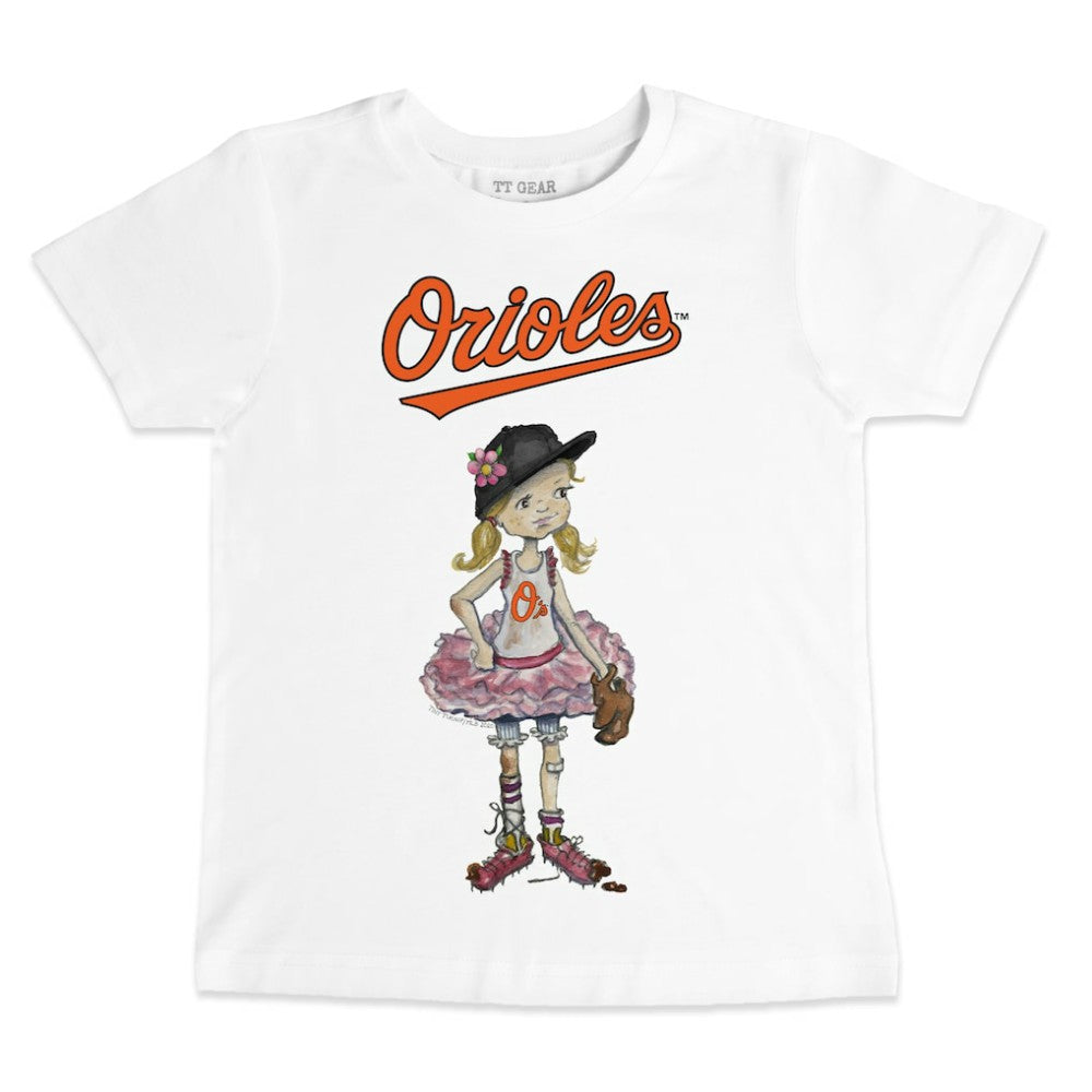 MLB Baltimore Orioles Tiny Turnip Youth Baseball Babes T-Shirt