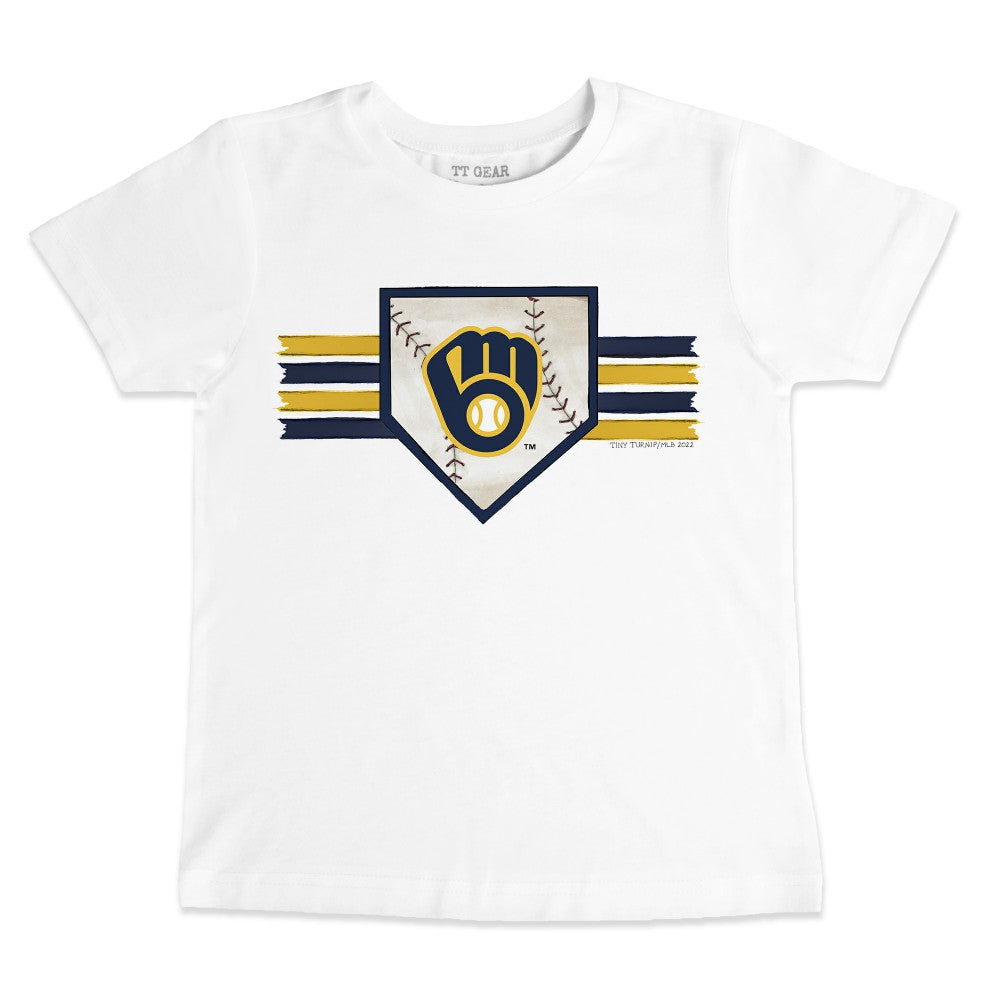 MLB Milwaukee Brewers Tiny Turnip Youth Base Stripe T-Shirt