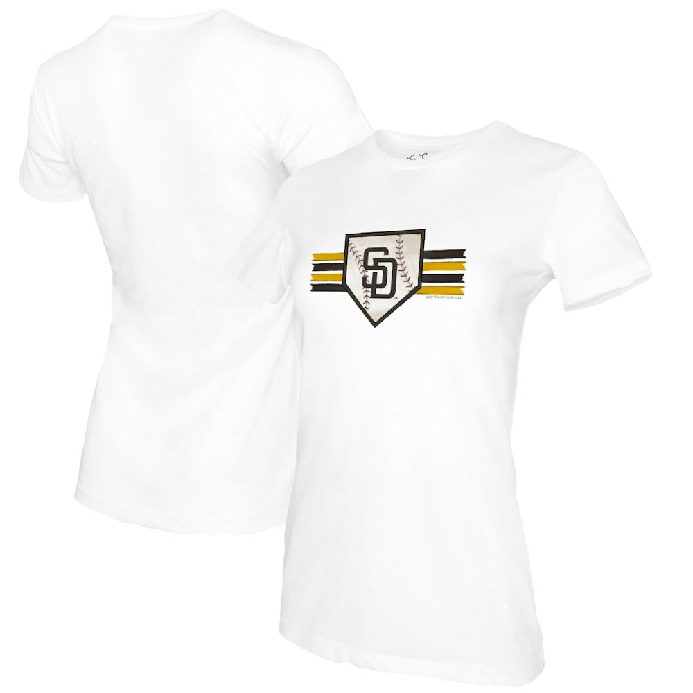 MLB San Diego Padres Tiny Turnip Women's Base Stripe T-Shirt
