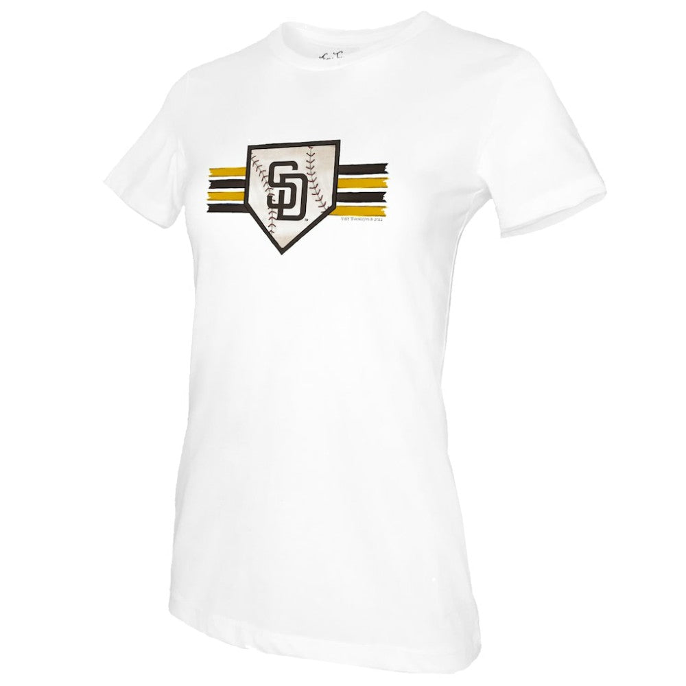 MLB San Diego Padres Tiny Turnip Women's Base Stripe T-Shirt