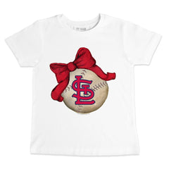MLB St. Louis Cardinals Tiny Turnip Youth Baseball Bow T-Shirt