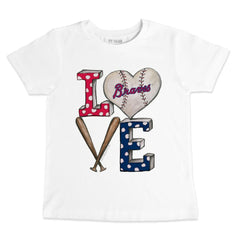 MLB Atlanta Braves Tiny Turnip Youth Baseball Love T-Shirt