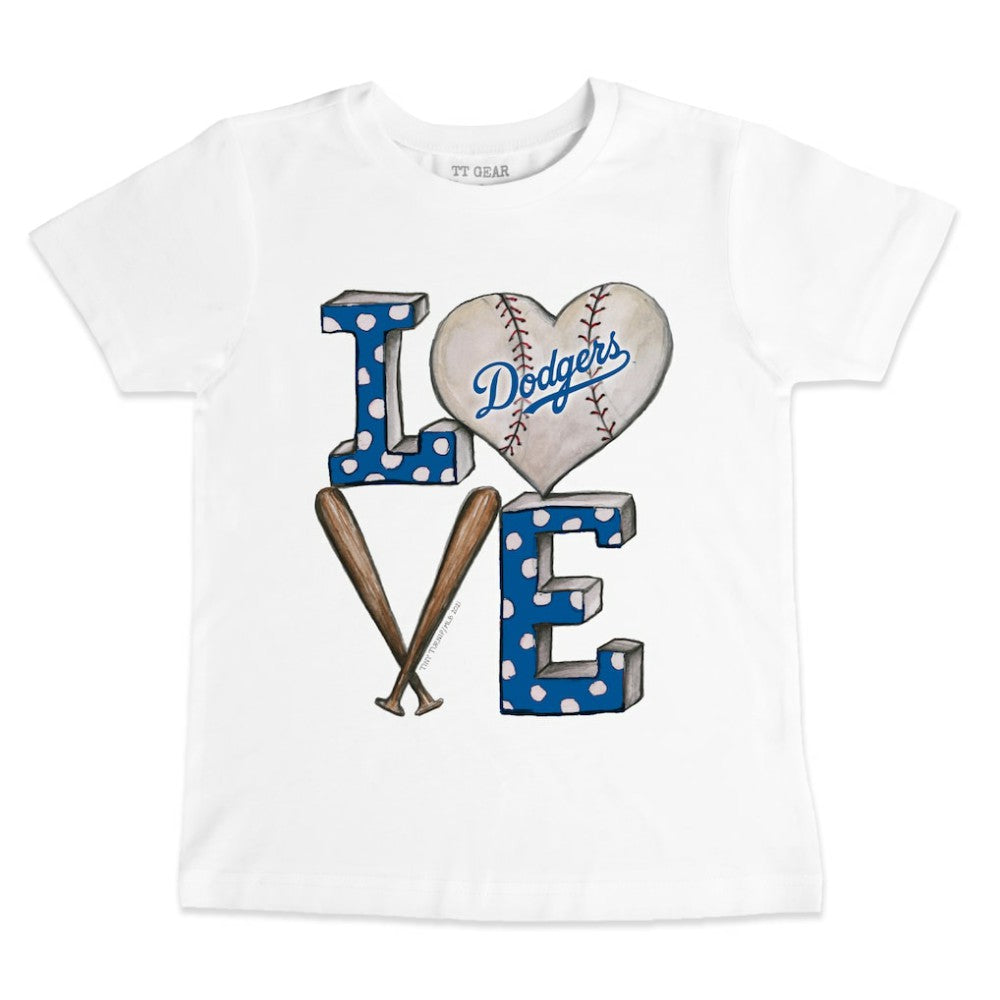 MLB Los Angeles Dodgers Tiny Turnip Youth Baseball Love T-Shirt