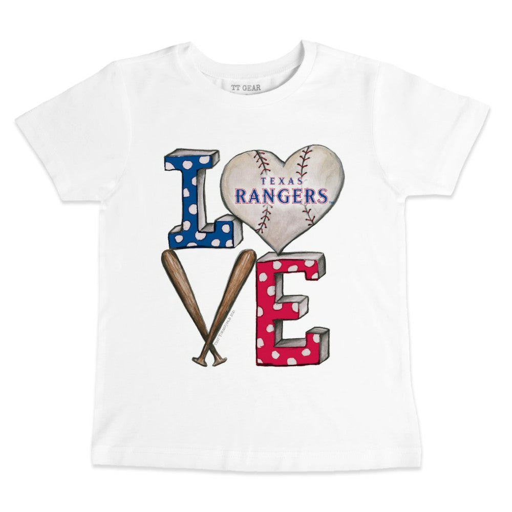 MLB Texas Rangers Tiny Turnip Youth Baseball Love T-Shirt