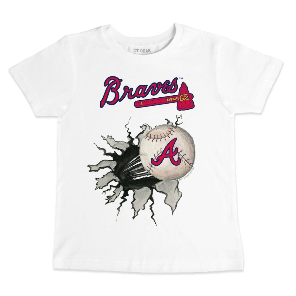 MLB Atlanta Braves Tiny Turnip Youth Baseball Tear T-Shirt