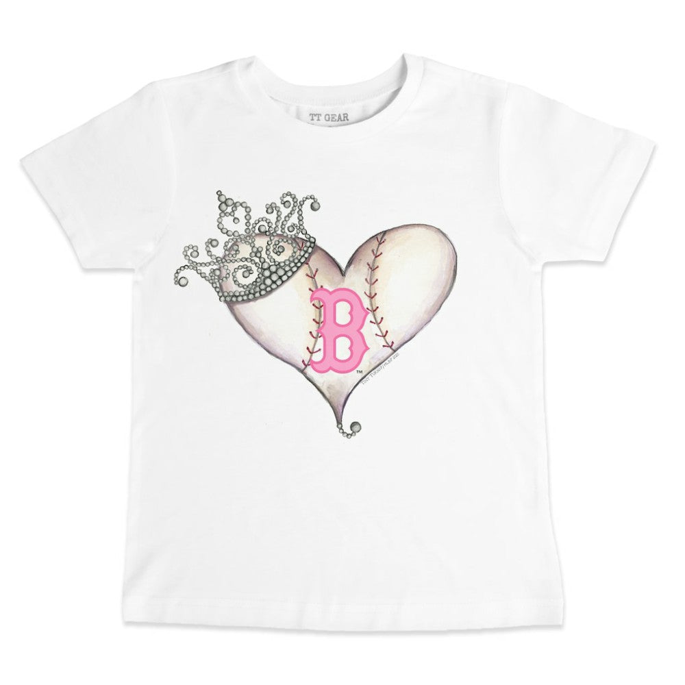 MLB Boston Red Sox Tiny Turnip Youth Baseball Tiara Heart T-Shirt