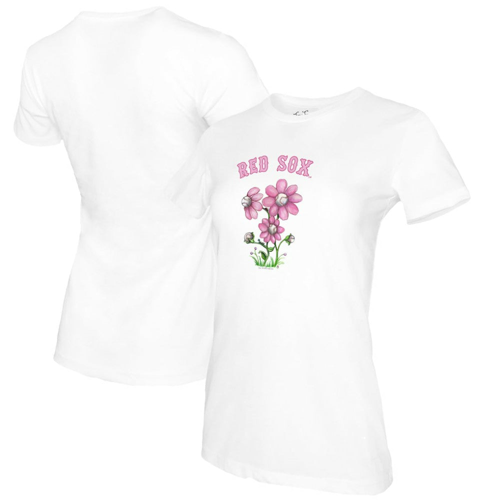 MLB Boston Red Sox Tiny Turnip Women's Blooming Baseballs T-Shirt