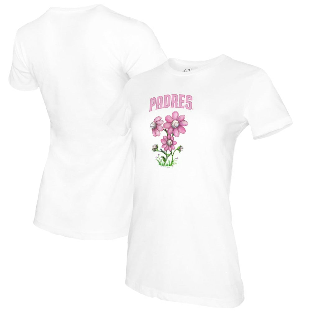 MLB San Diego Padres Tiny Turnip Women's Blooming Baseballs T-Shirt