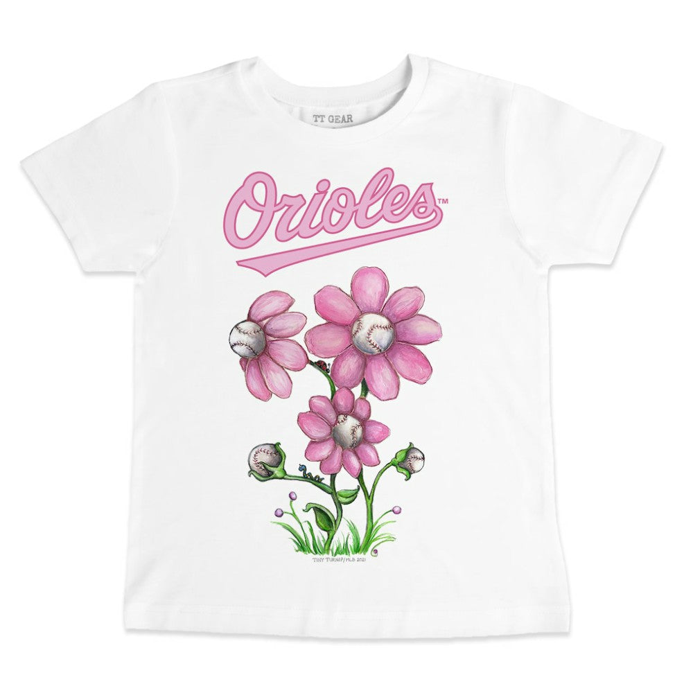MLB Baltimore Orioles Tiny Turnip Youth Blooming Baseballs T-Shirt