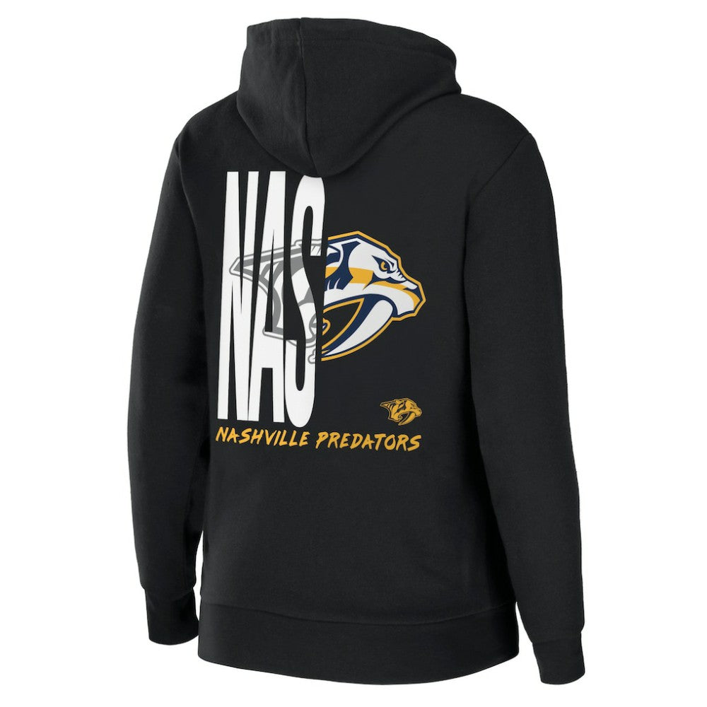 NHL Black Nashville Predators WEAR by Erin Andrews Women's Sponge Fleece Full-Zip Hoodie