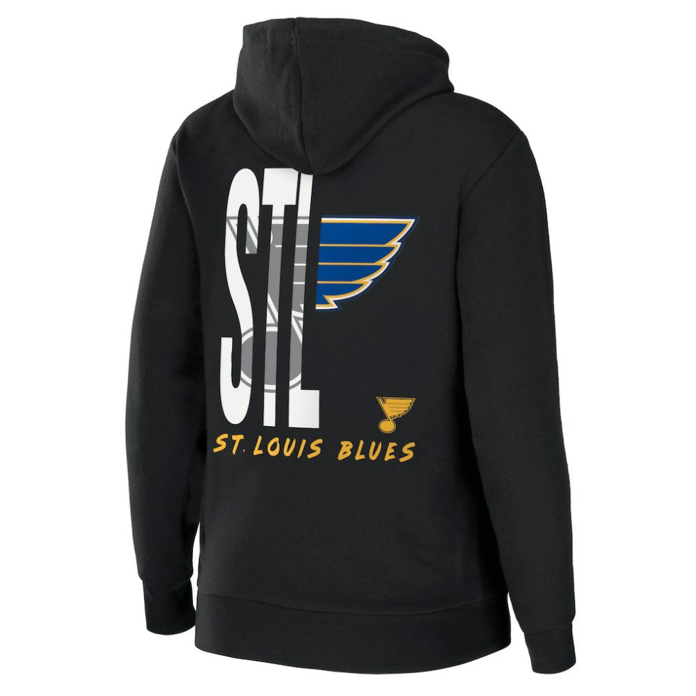 NHL Black St. Louis Blues WEAR by Erin Andrews Women's Sponge Fleece Full-Zip Hoodie