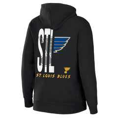 NHL Black St. Louis Blues WEAR by Erin Andrews Women's Sponge Fleece Full-Zip Hoodie