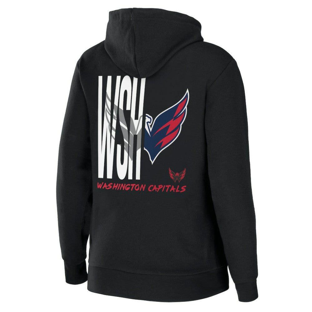 NHL Black Washington Capitals WEAR by Erin Andrews Women's Sponge Fleece Full-Zip Hoodie