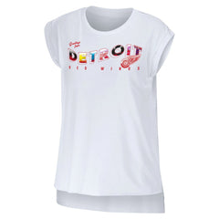 NHL White Detroit Red Wings WEAR by Erin Andrews Women's Greetings From Muscle T-Shirt