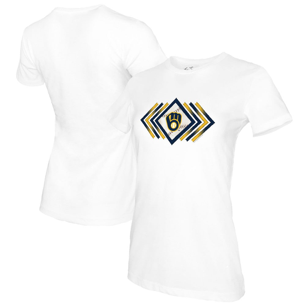 MLB Milwaukee Brewers Tiny Turnip Women's Prism Arrows T-Shirt