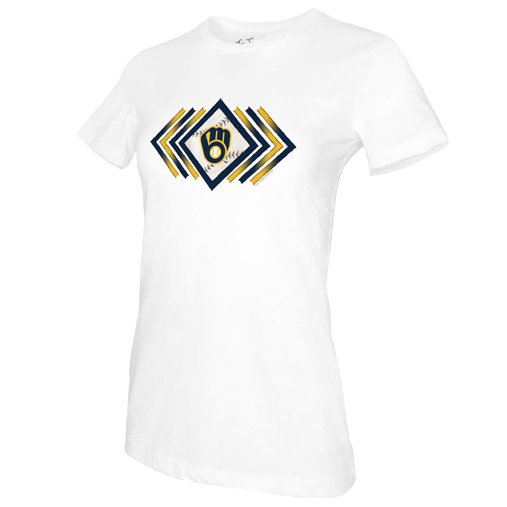 MLB Milwaukee Brewers Tiny Turnip Women's Prism Arrows T-Shirt