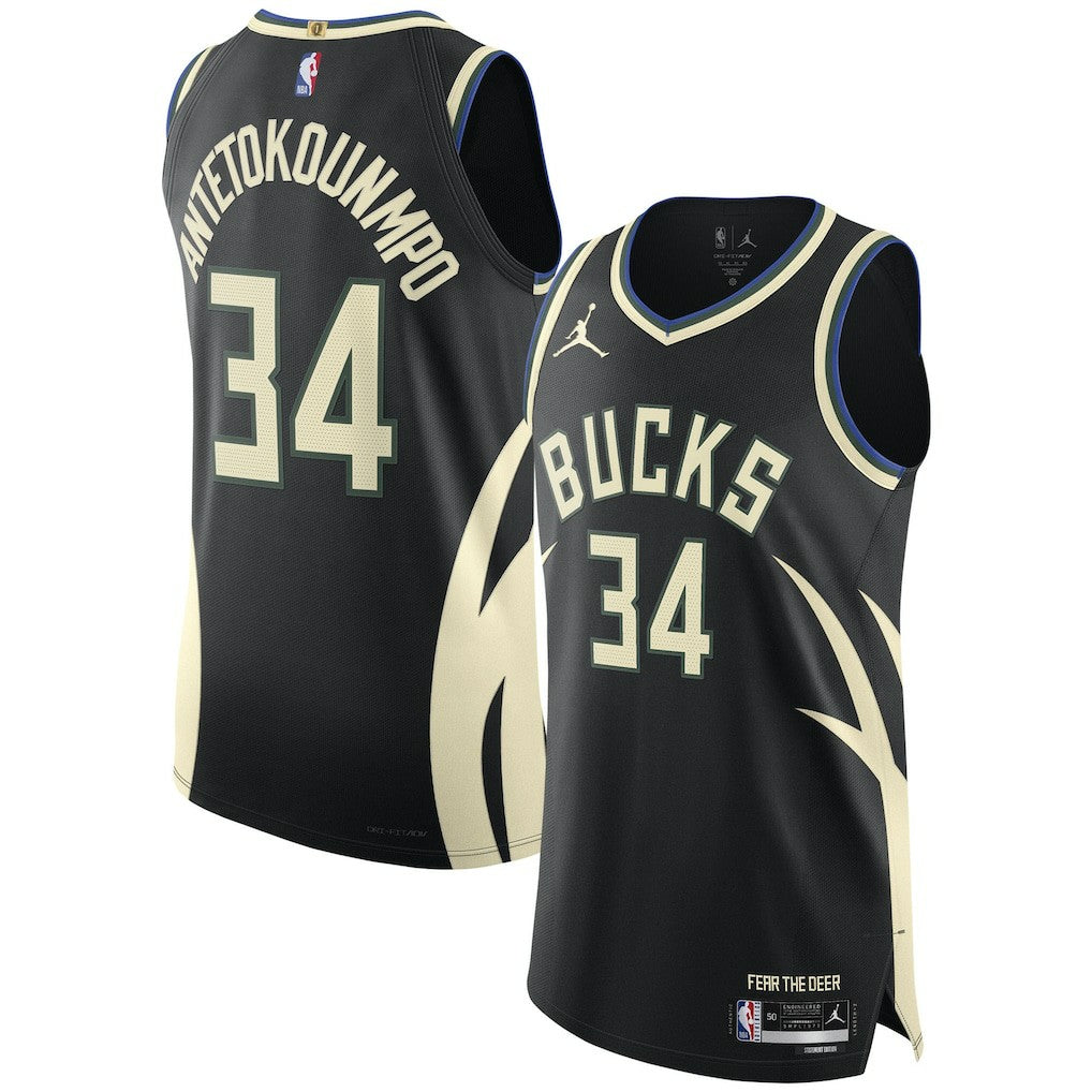 NBA Giannis Antetokounmpo Milwaukee Bucks Jordan Brand Authentic Player Jersey