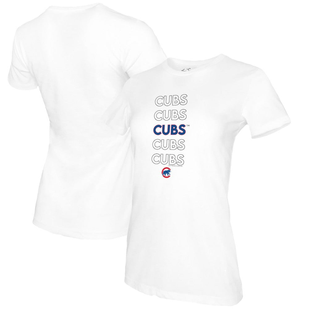 MLB Chicago Cubs Tiny Turnip Women's Stacked T-Shirt