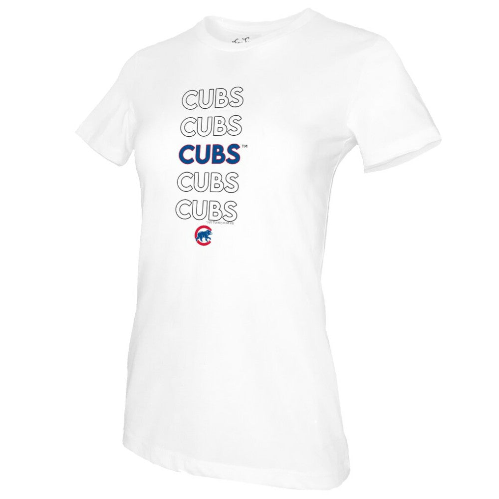 MLB Chicago Cubs Tiny Turnip Women's Stacked T-Shirt