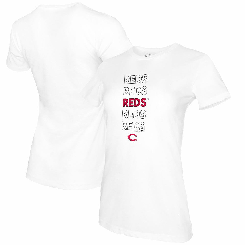 MLB Cincinnati Reds Tiny Turnip Women's Stacked T-Shirt