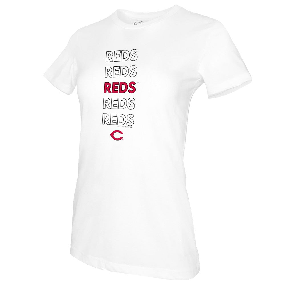 MLB Cincinnati Reds Tiny Turnip Women's Stacked T-Shirt