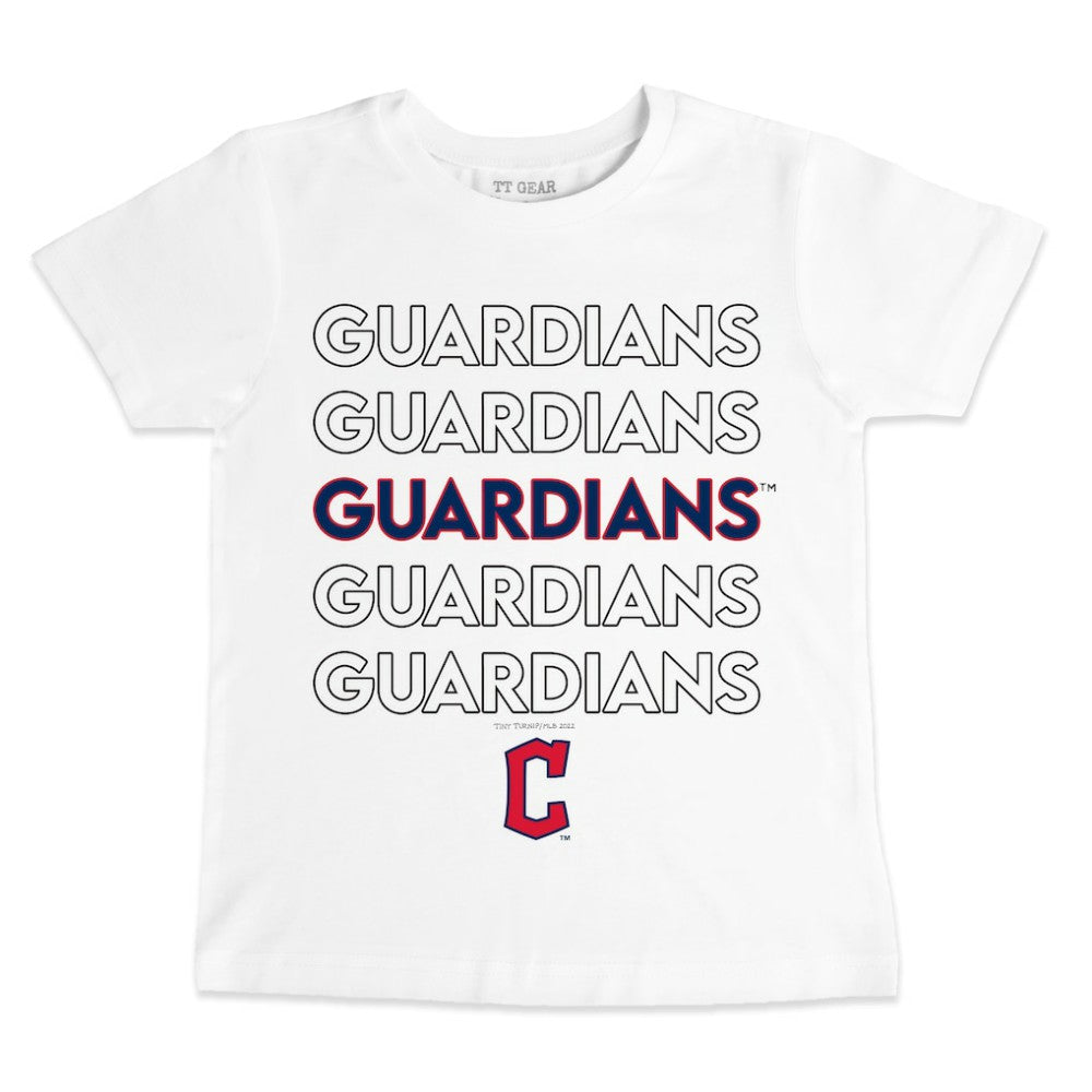 MLB Cleveland Guardians Tiny Turnip Youth Stacked T-Shirt