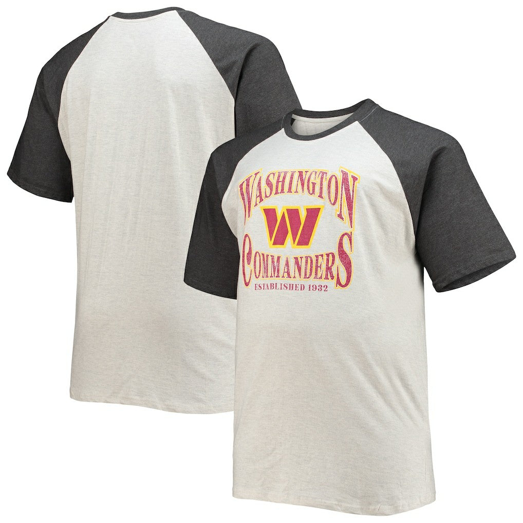 Big & Tall Wordmark Raglan T-Shirt - Washington Commanders