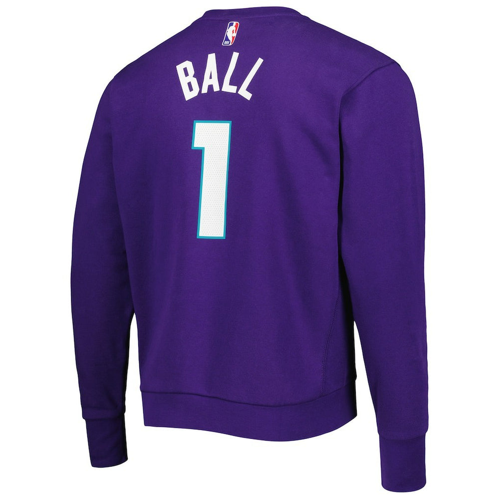 NBA LaMelo Ball Charlotte Hornets Jordan Brand Statement Name & Number Pullover Sweatshirt