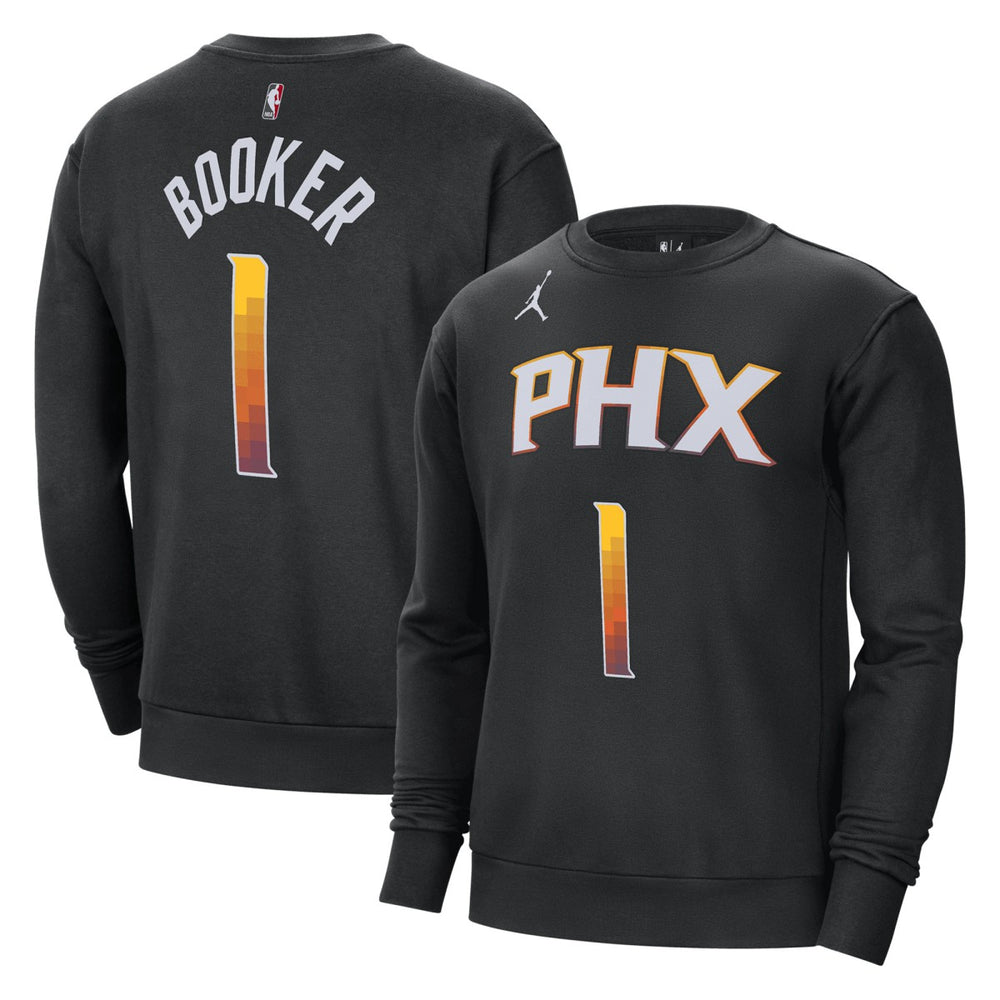 NBA Devin Booker Phoenix Suns Jordan Brand Statement Name & Number Pullover Sweatshirt