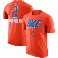NBA Shai Gilgeous-Alexander Oklahoma City Thunder Jordan Brand 2022/23 Statement Edition Name & Number T-Shirt