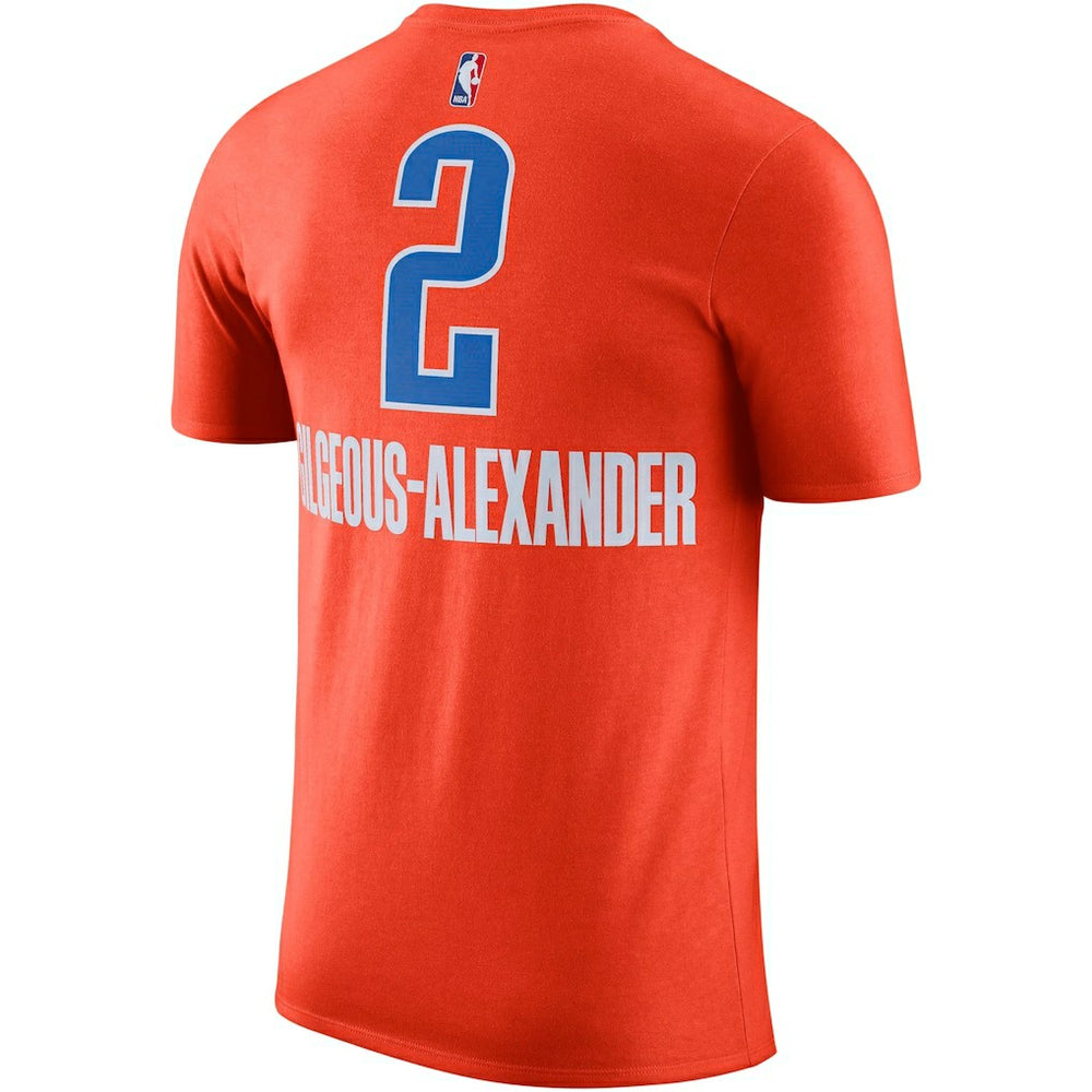 NBA Shai Gilgeous-Alexander Oklahoma City Thunder Jordan Brand 2022/23 Statement Edition Name & Number T-Shirt