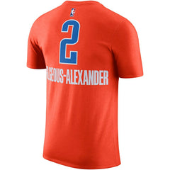 NBA Shai Gilgeous-Alexander Oklahoma City Thunder Jordan Brand 2022/23 Statement Edition Name & Number T-Shirt