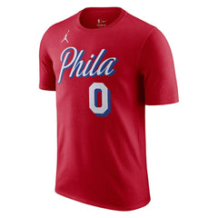 NBA Tyrese Maxey Philadelphia 76ers Jordan Brand 2022/23 Statement Edition Name & Number T-Shirt