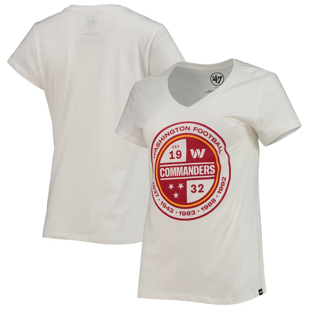 '47 Women's Imprint Ultra Rival V-Neck T-Shirt - Washington Commanders