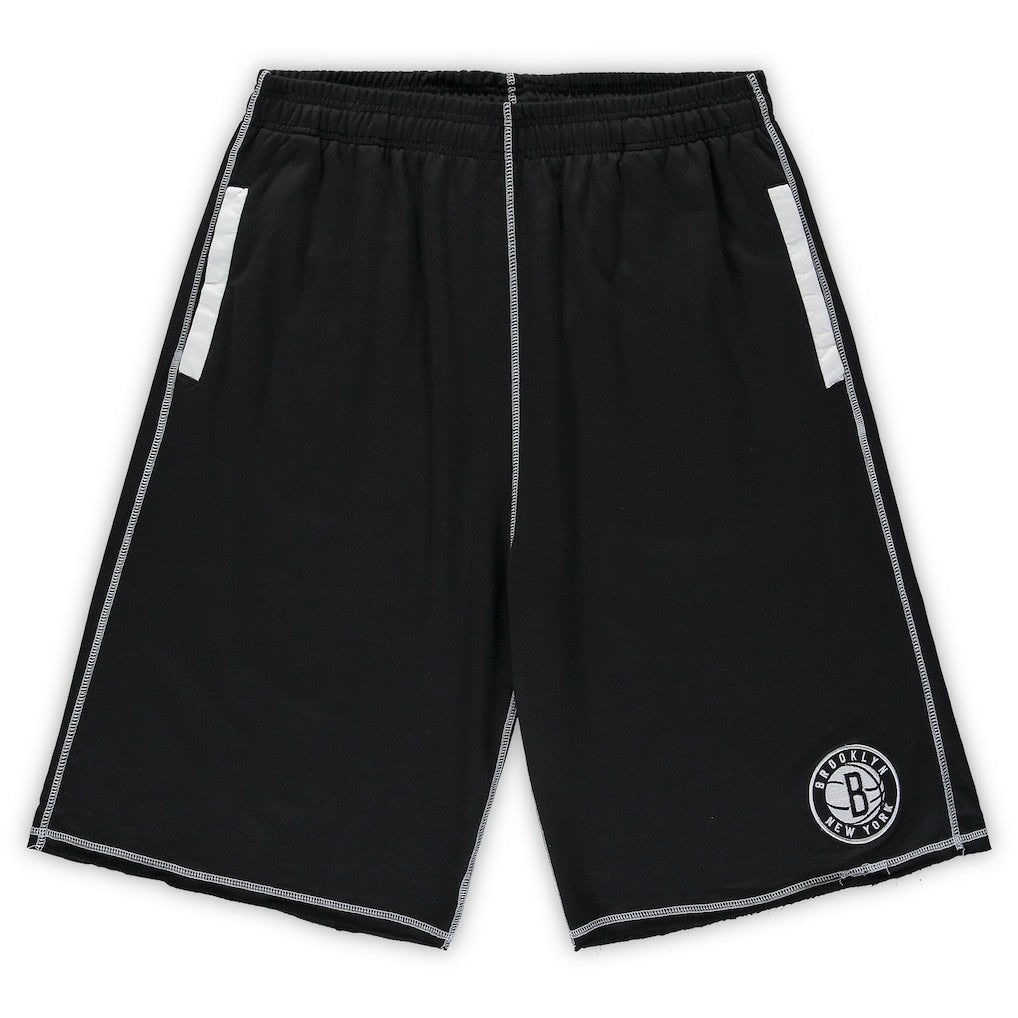 NBA Brooklyn Nets Big & Tall Contrast Stitch Knit Shorts