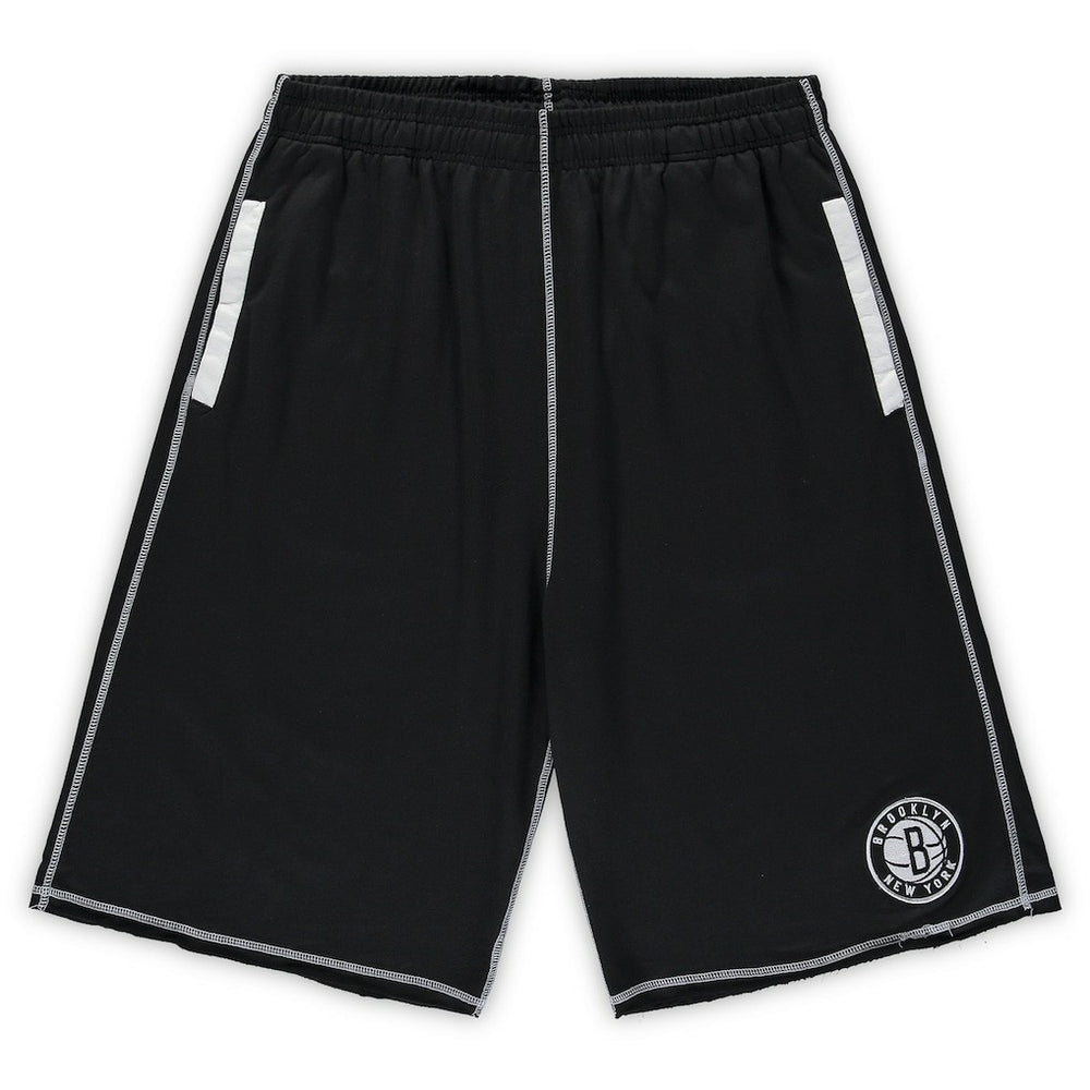 NBA Brooklyn Nets Big & Tall Contrast Stitch Knit Shorts
