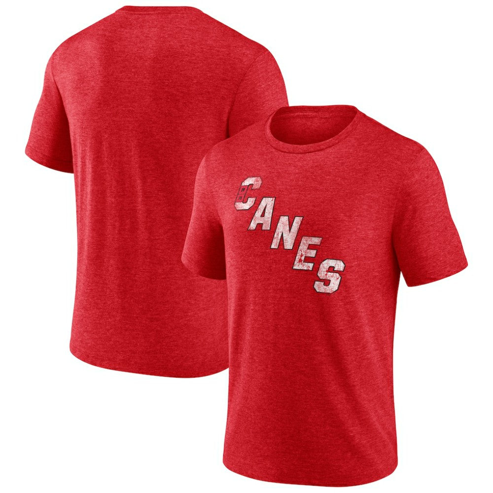 NHL Red Carolina Hurricanes Wraparound Tri-Blend T-Shirt