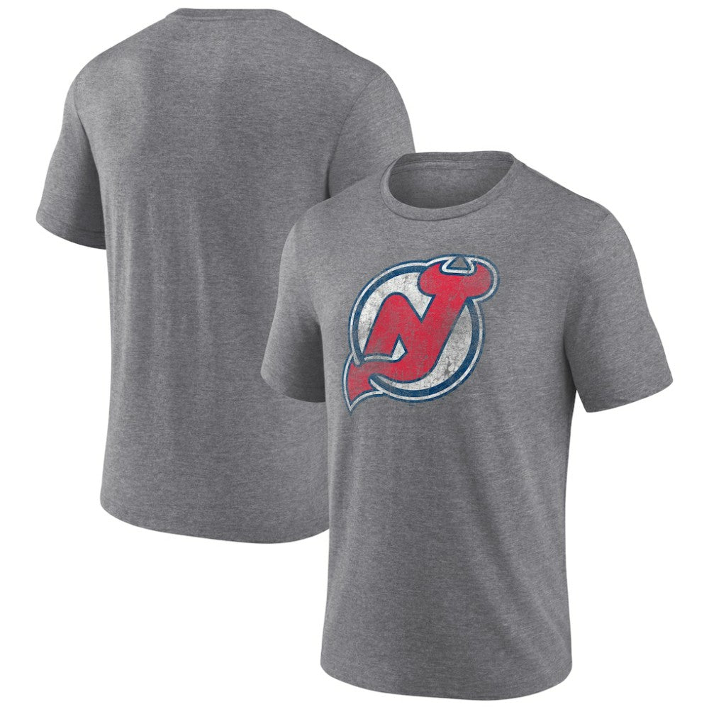 NHL Heather Gray New Jersey Devils Wraparound Tri-Blend T-Shirt