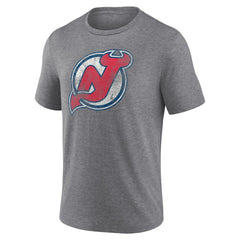 NHL Heather Gray New Jersey Devils Wraparound Tri-Blend T-Shirt