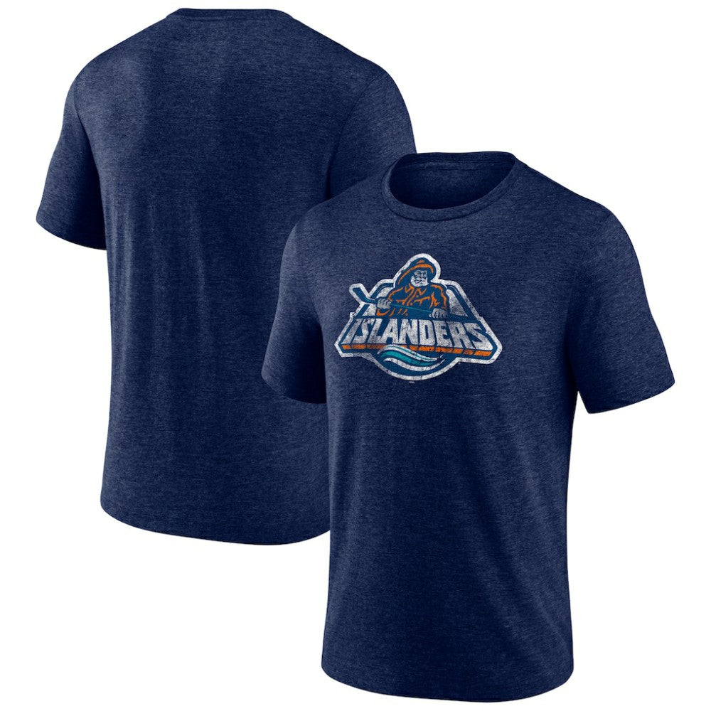 NHL Navy New York Islanders Wraparound Tri-Blend T-Shirt